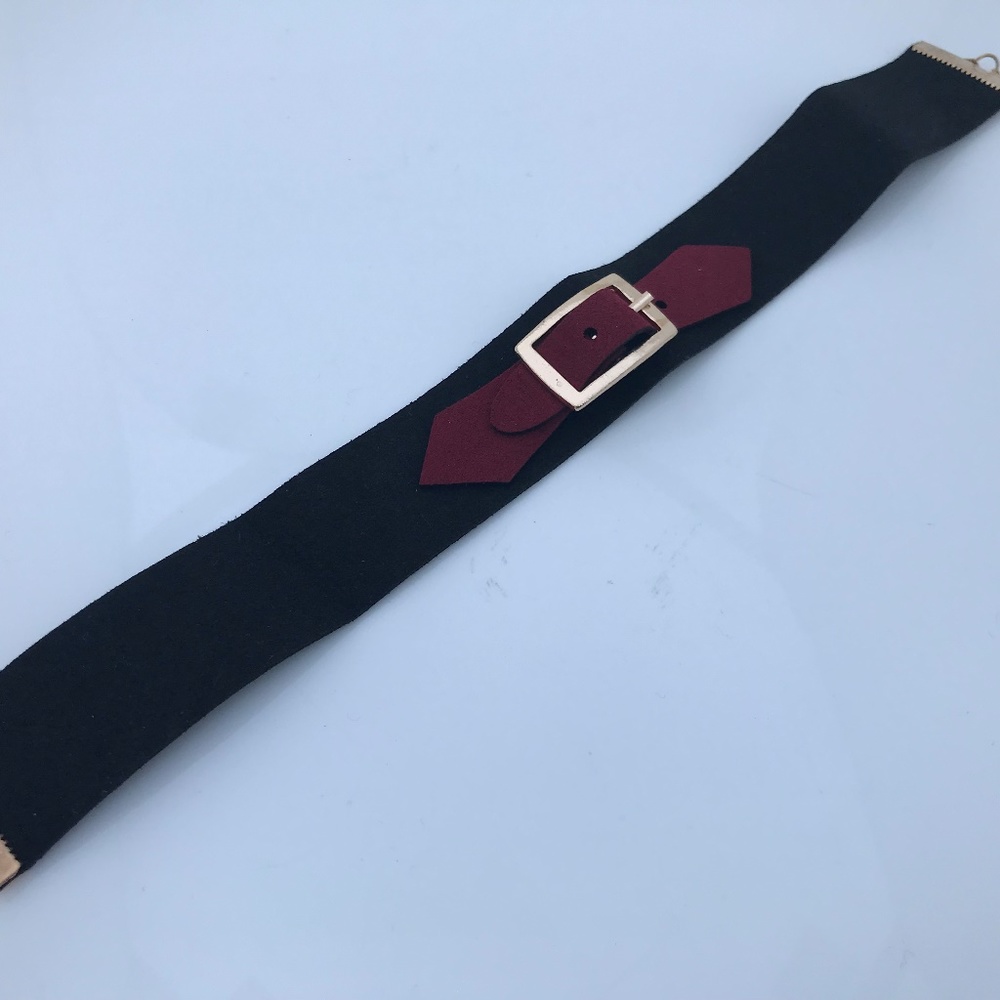 Women Choker Necklace Black Velvet With Buckle - Picture 8 of 8